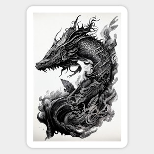 Japanese Ornate Dragon Sticker